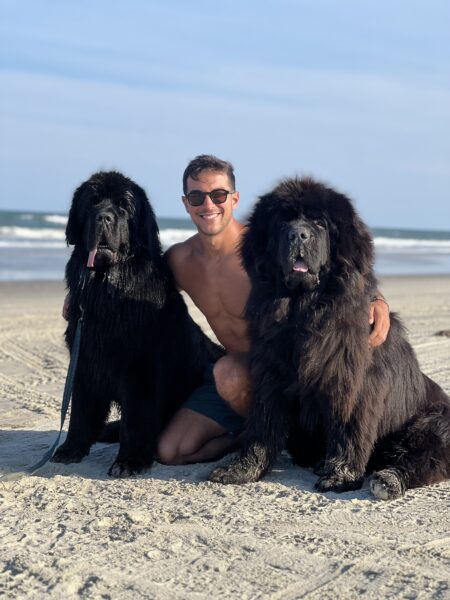 Dr. Paul Fierro with his Family Dogs in Long Island